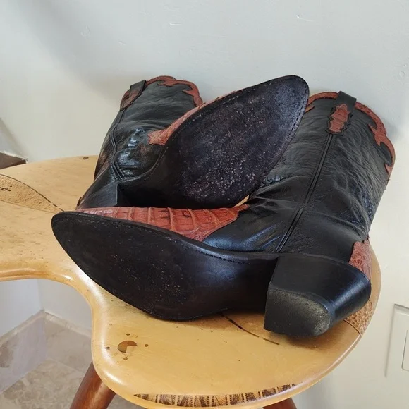 Women's Caiman cowboy boots - Picture 4 of 11